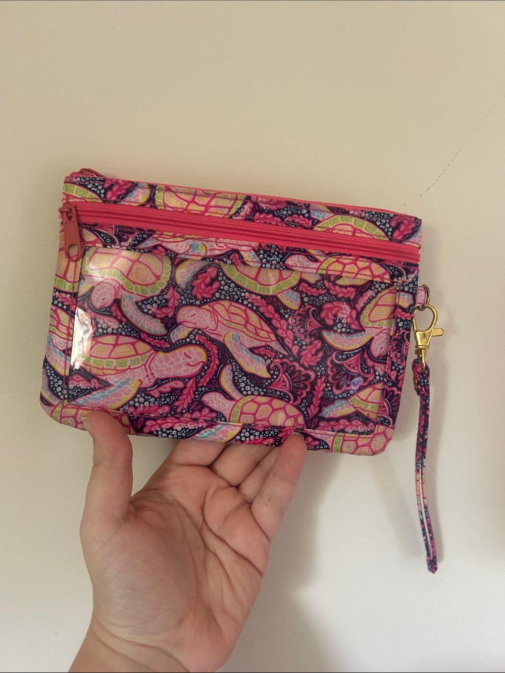 Simply Southern Pink Patterned Wristlet Pouch